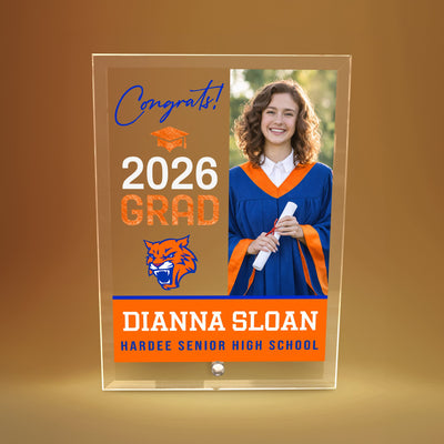Hardee Senior High School Glass Plaque Design 4