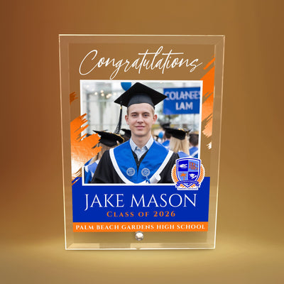 Palm Beach Gardens High School Glass Plaque Design 5