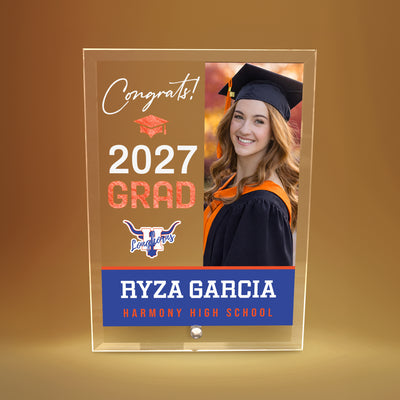 Harmony High School Glass Plaque Design 4
