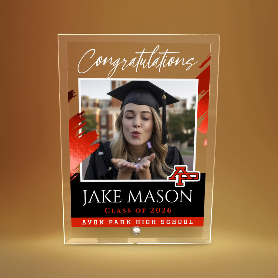 Avon Park High School Glass Plaque Design 5