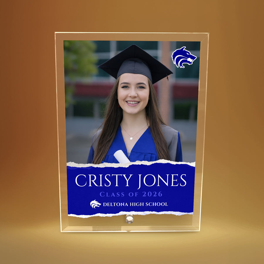 Deltona High School Glass Plaque Design 3