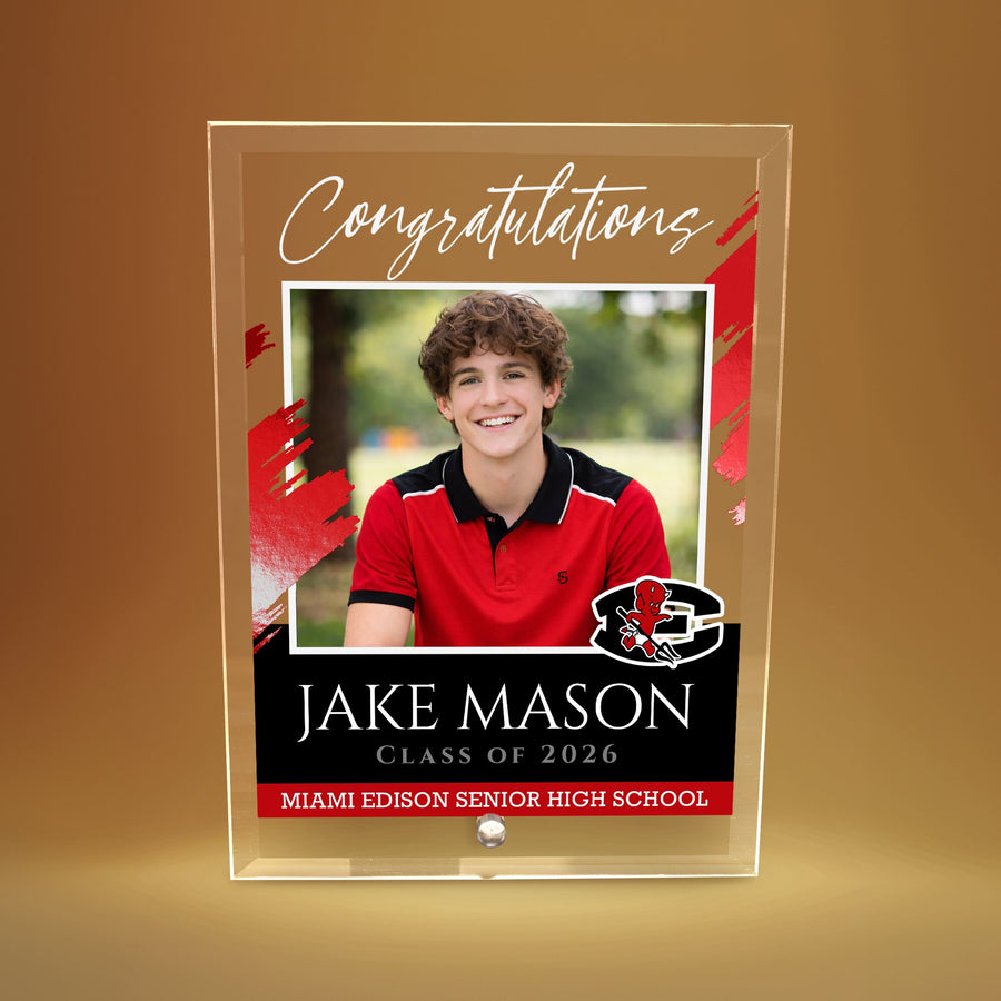 Miami Edison Senior High School Glass Plaque Design 5