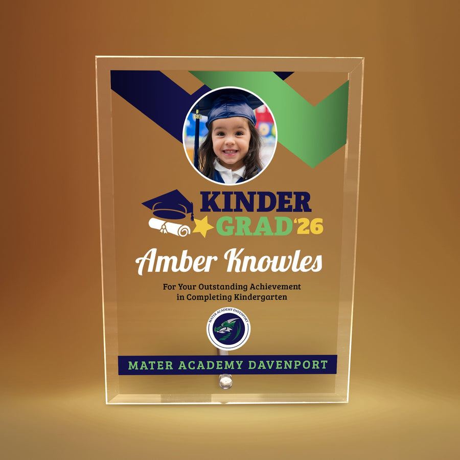 Mater Academy Davenport Kindergarten Glass Plaque Design 1