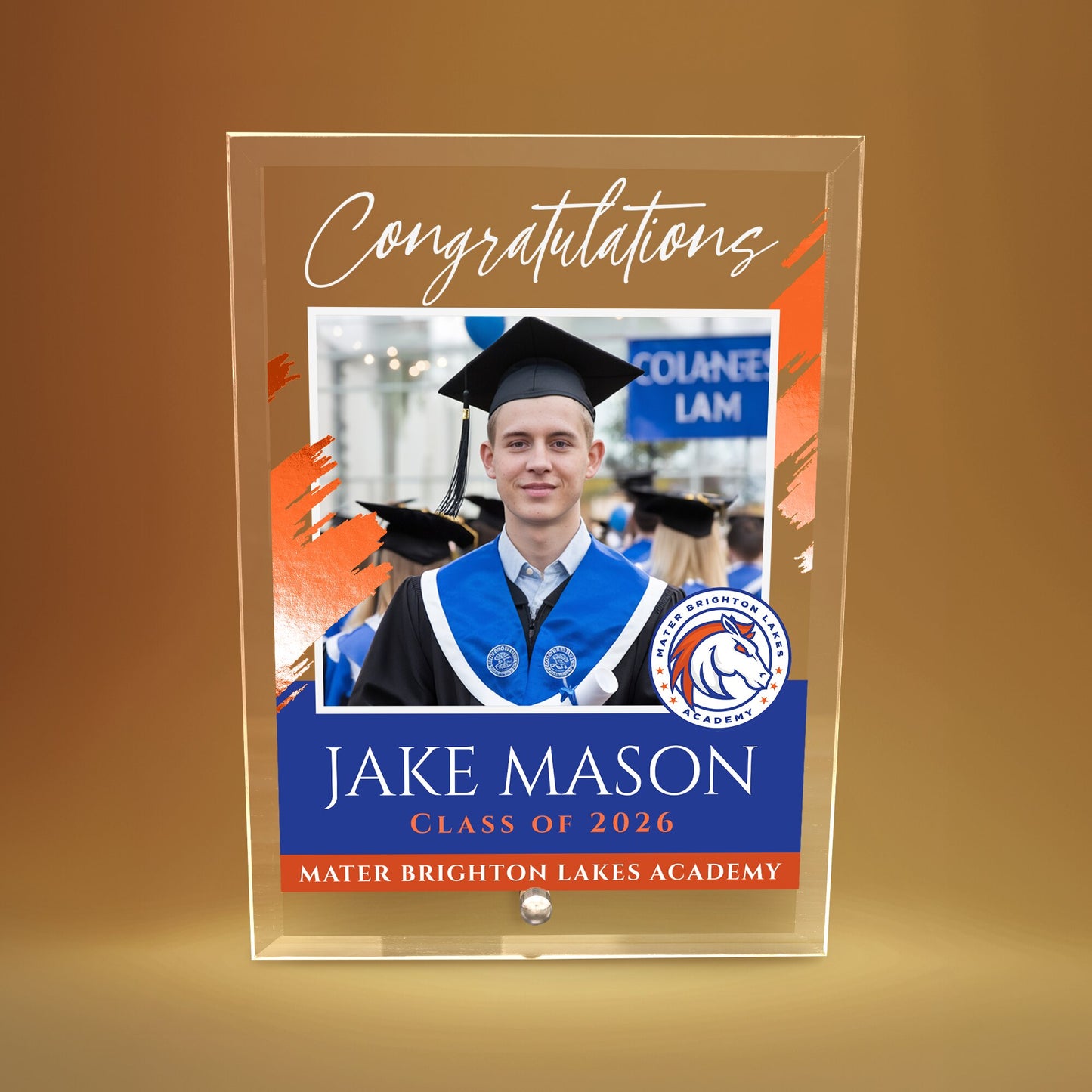Mater Brighton Lakes Academy Glass Plaque Design 5