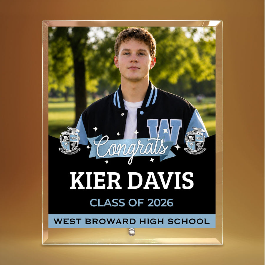 West Broward High School Glass Plaque Design 6