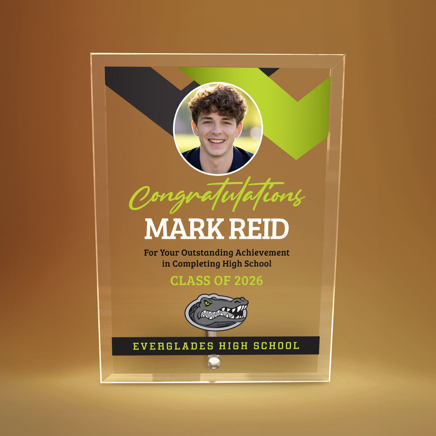Everglades High School Glass Plaque Design 1