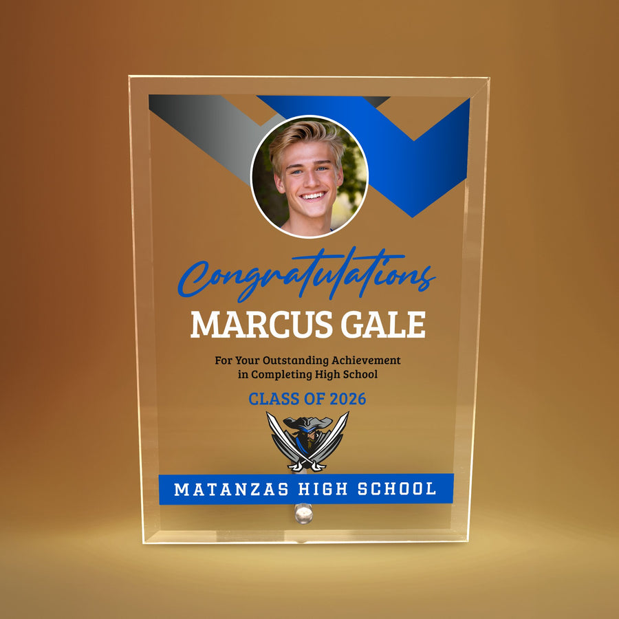 Matanzas High School Glass Plaque Design 1