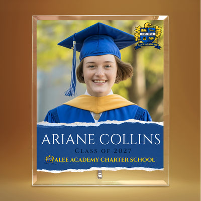 Alee Academy Charter School Glass Plaque Design 3