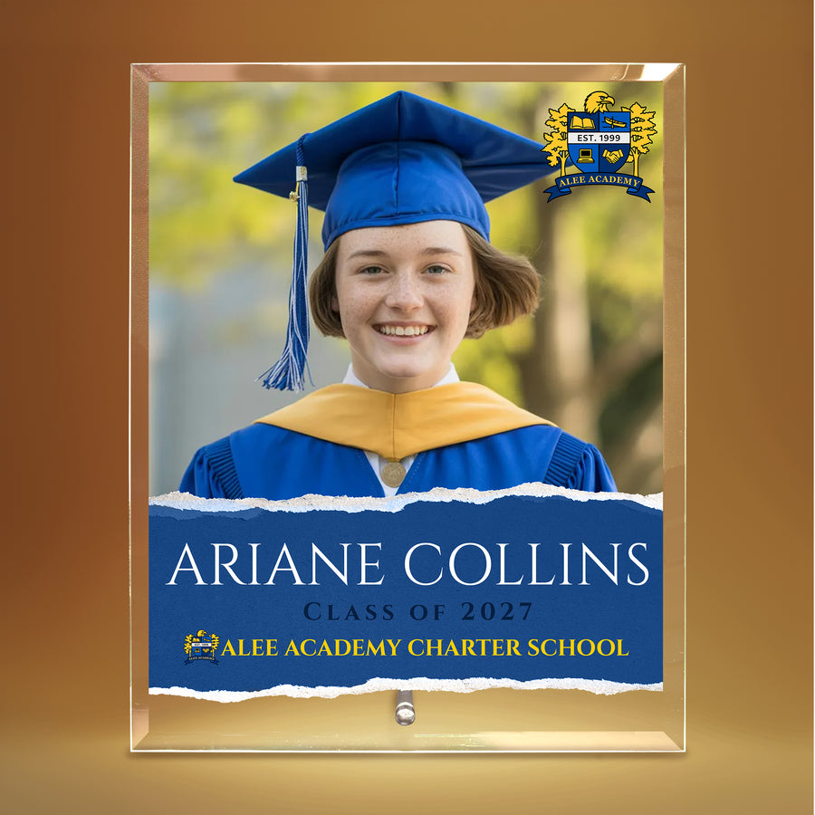 Alee Academy Charter School Glass Plaque Design 3