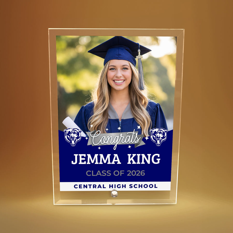Central High School Glass Plaque Design 6
