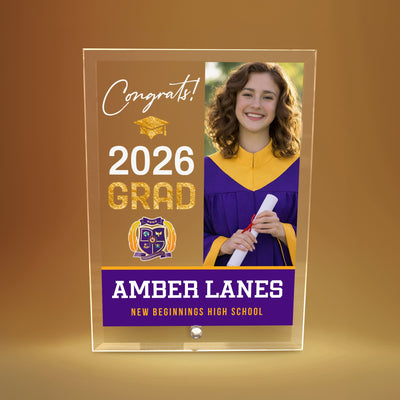 New Beginnings High School Glass Plaque Design 4