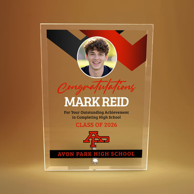 Avon Park High School Glass Plaque Design 1