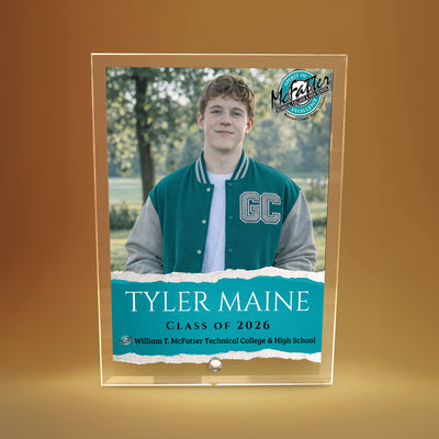William T. McFatter Technical College & High School Glass Plaque Design 3