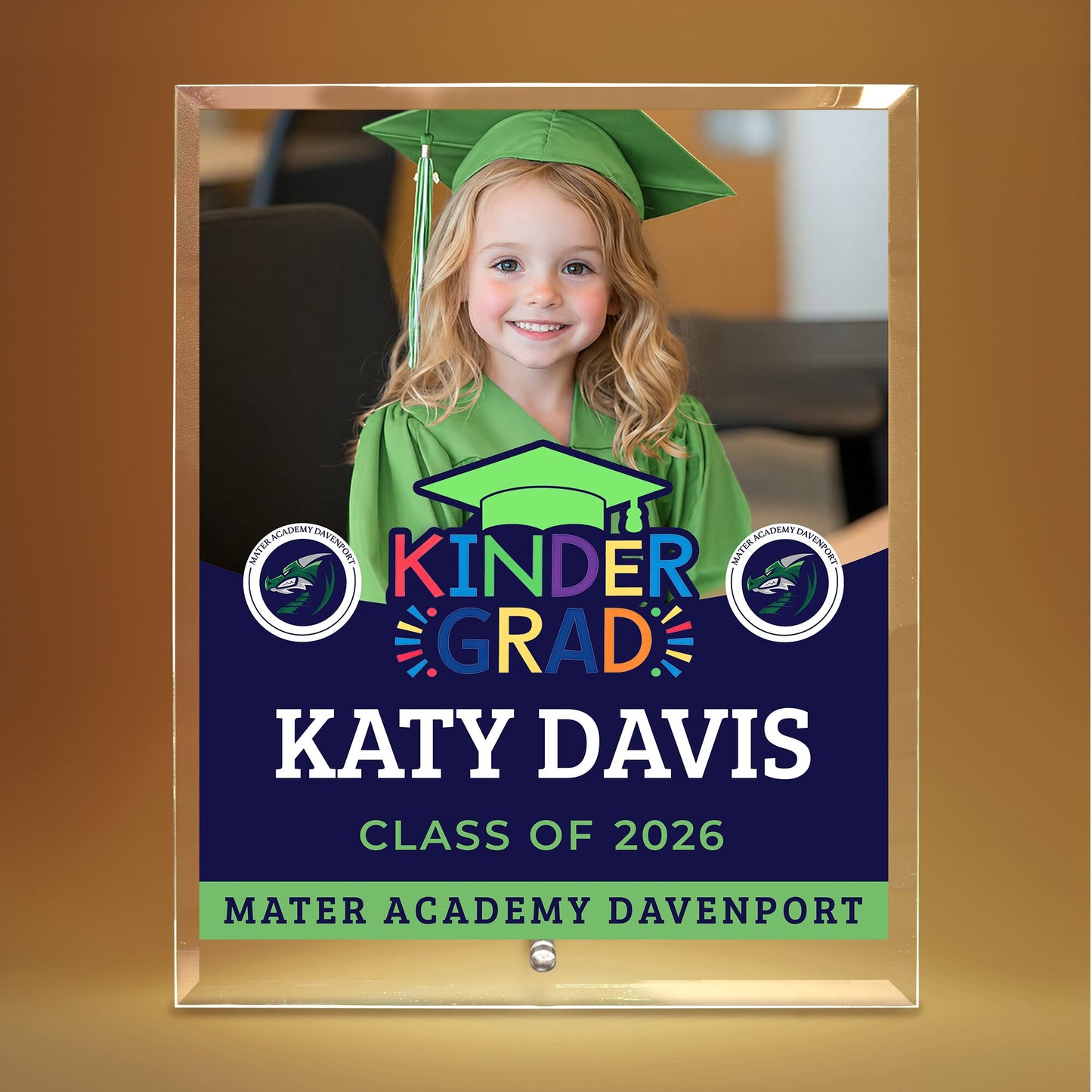 Mater Academy Davenport Kindergarten Glass Plaque Design 6