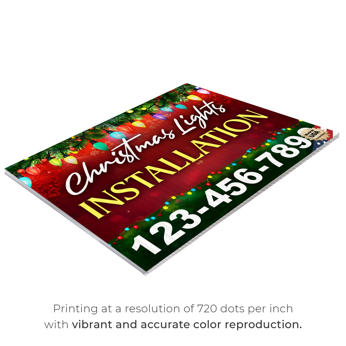 Christmas Lights Installation Yard Sign Design 7