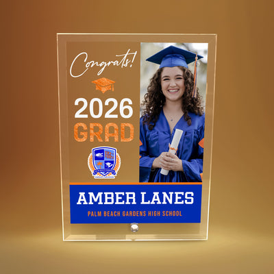 Palm Beach Gardens High School Glass Plaque Design 4