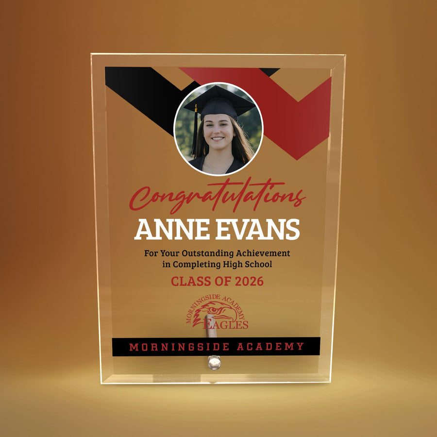 Morningside Academy Glass Plaque Design 1