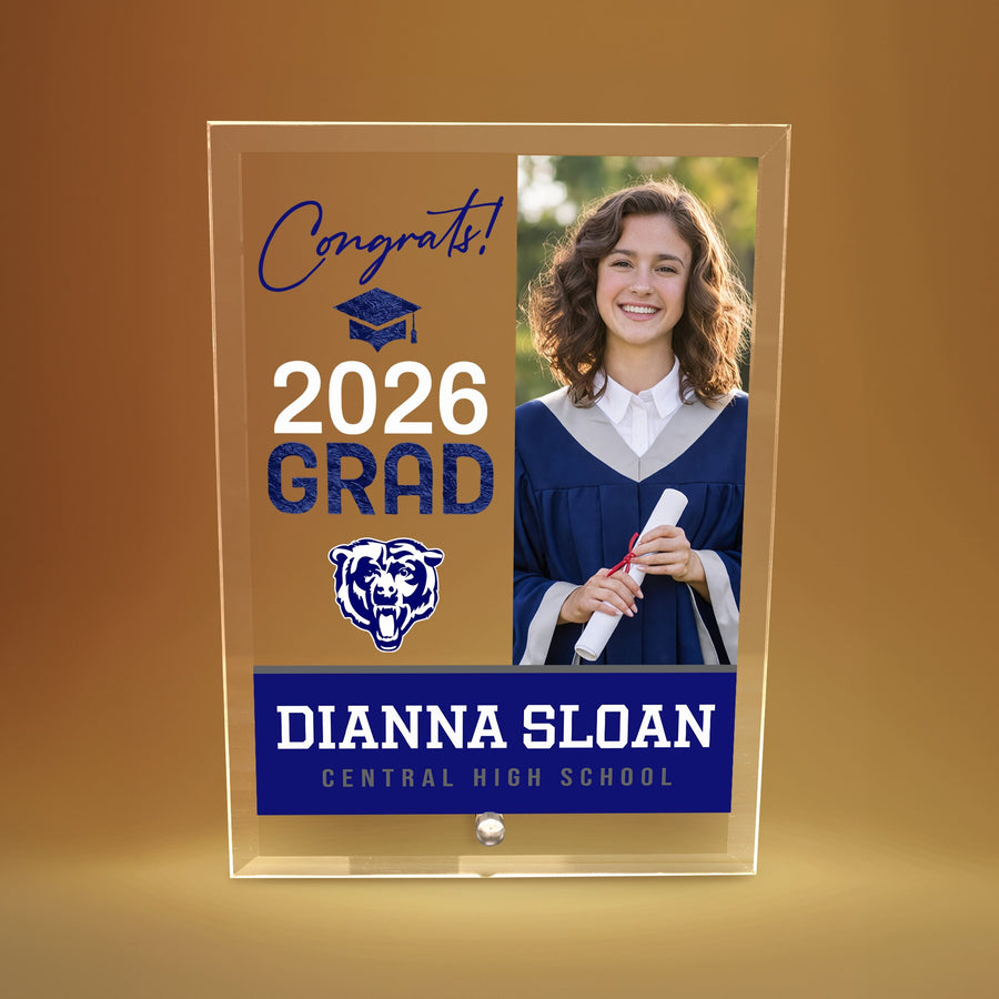 Central High School Glass Plaque Design 4