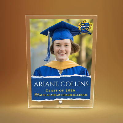 Alee Academy Charter School Glass Plaque Design 3