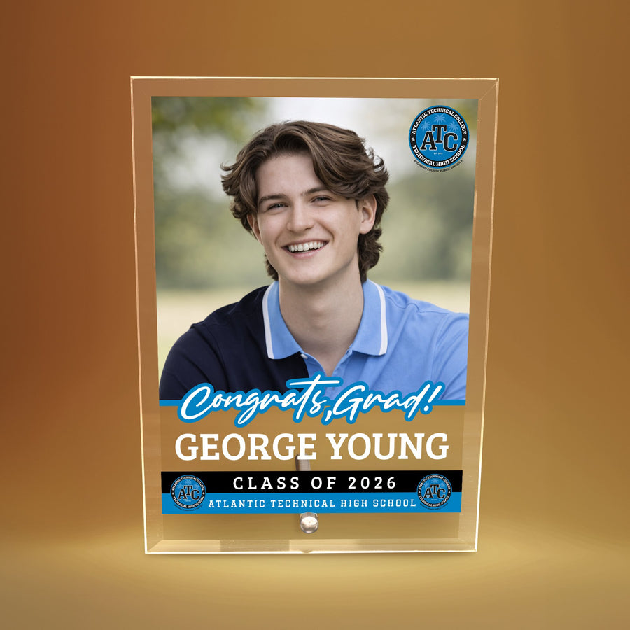 Atlantic Technical High School Glass Plaque Design 2