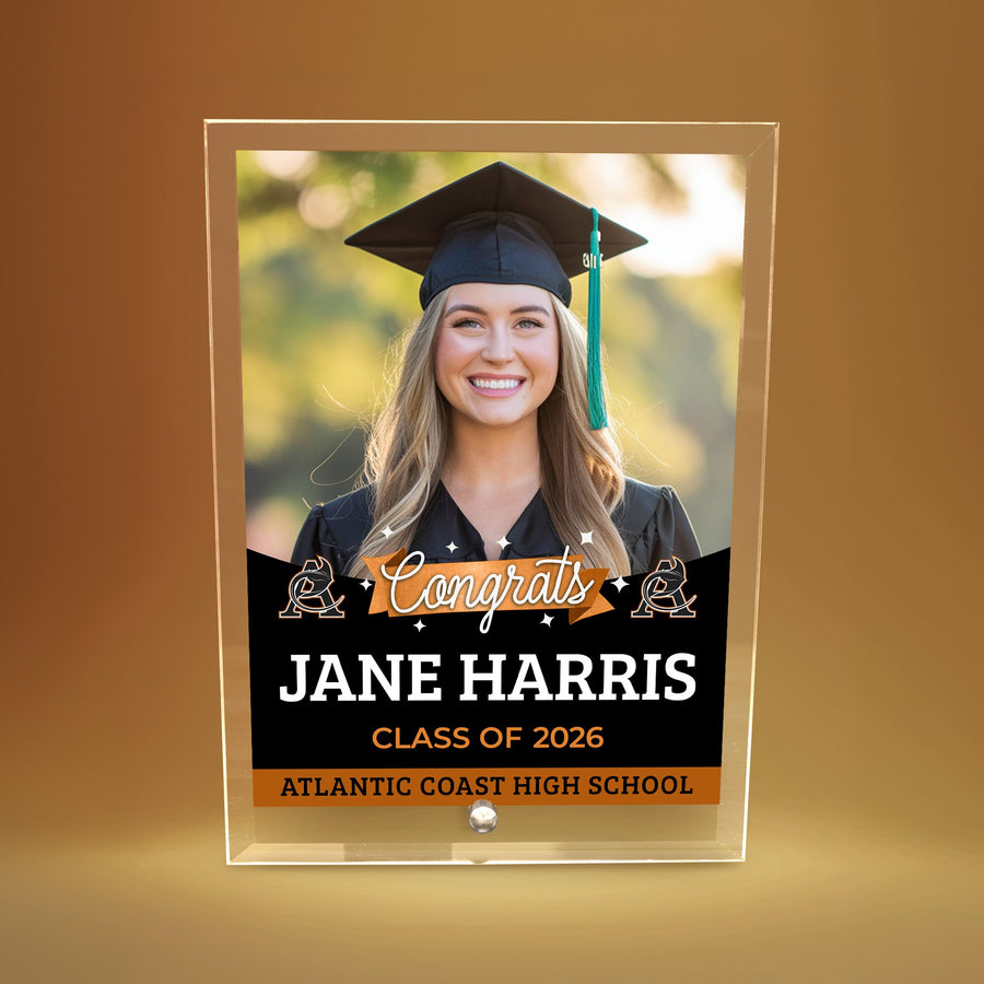Atlantic Coast High School Glass Plaque Design 6