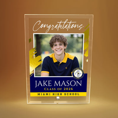 Miami High School Glass Plaque Design 5