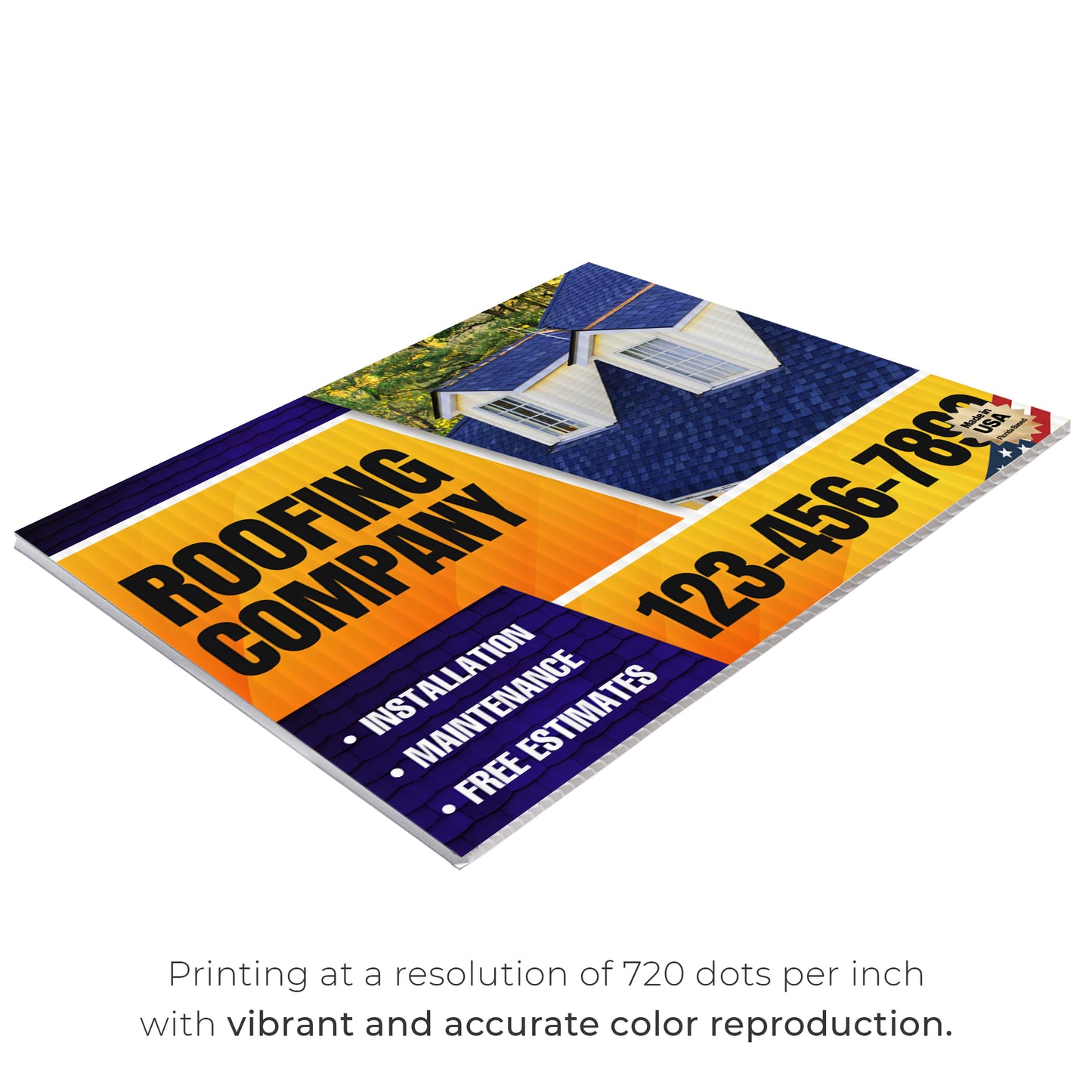 Roofing Services Yard Sign Design 5 -  BFS-RS-24x18-DS-D5-BFS-RS-24x18-SS-D5