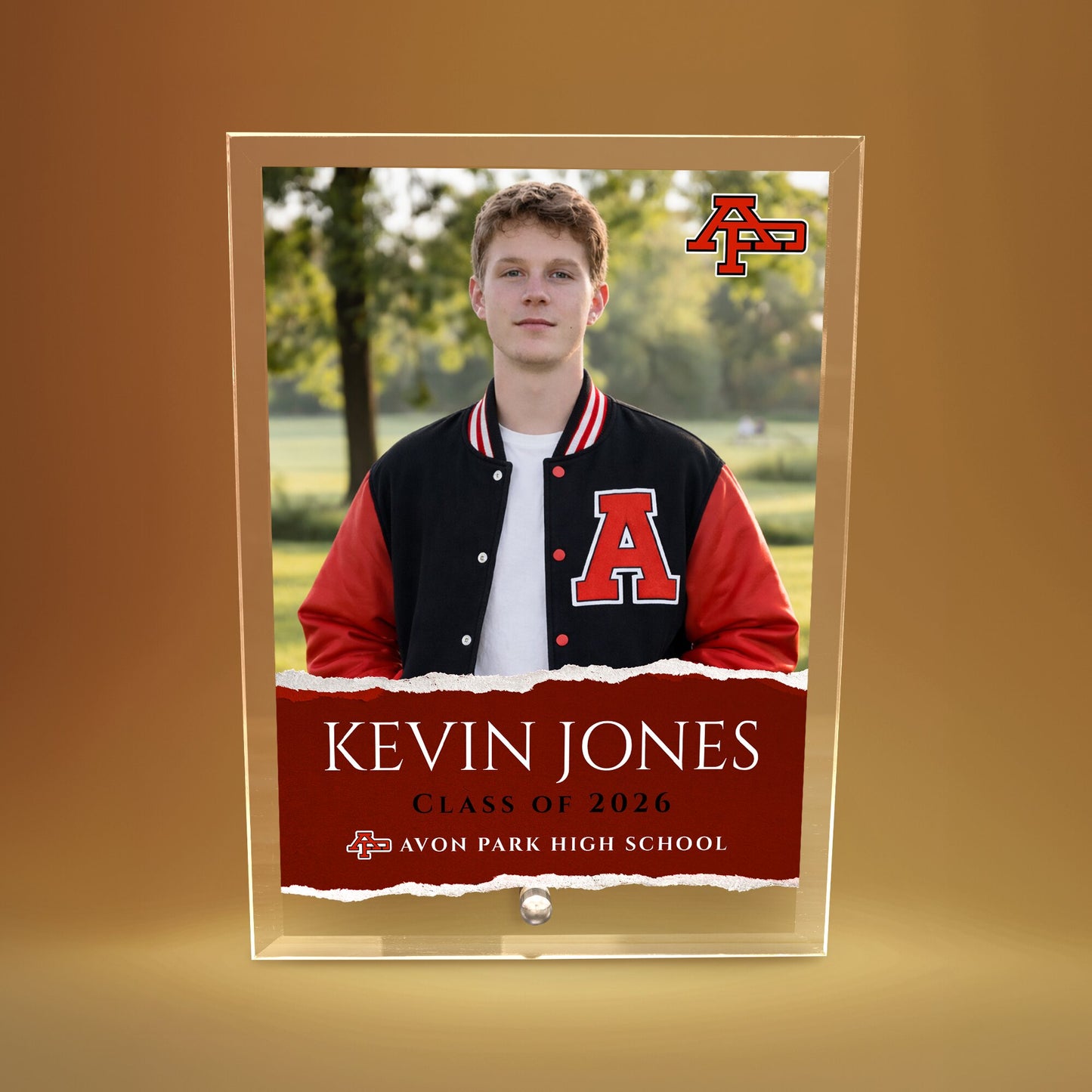 Avon Park High School Glass Plaque Design 3