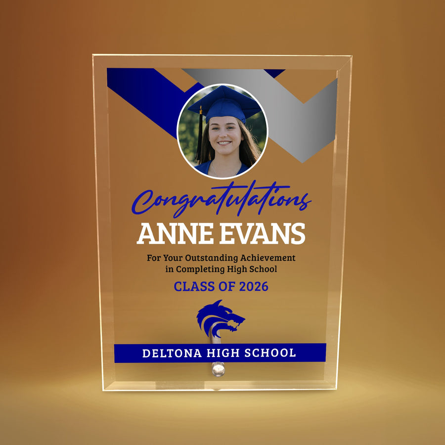 Deltona High School Glass Plaque Design 1