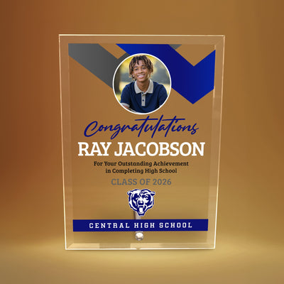 Central High School Glass Plaque Design 1