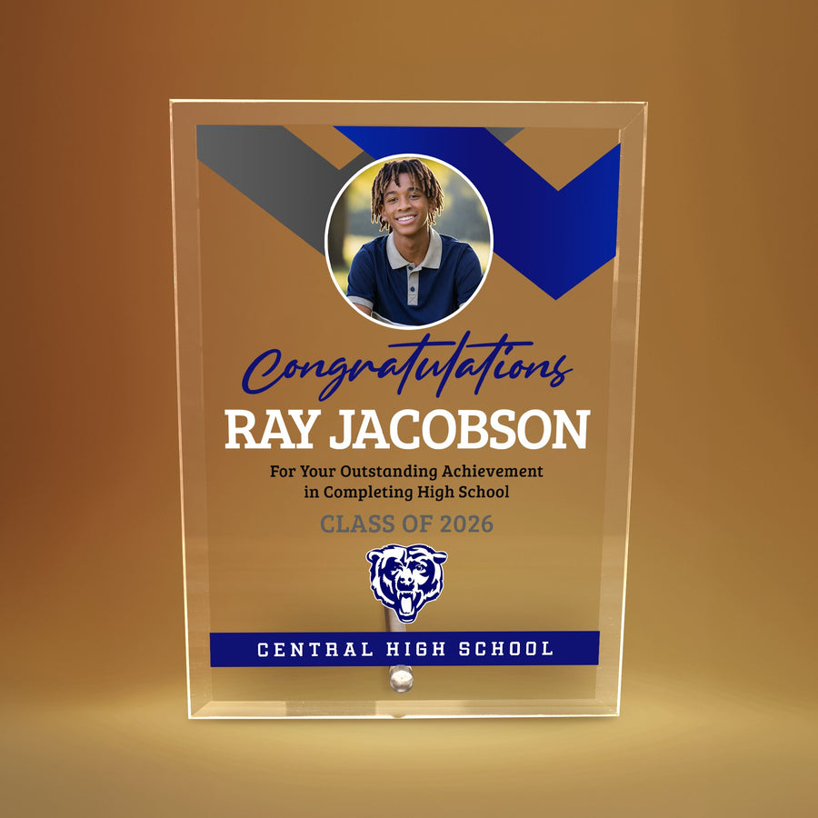 Central High School Glass Plaque Design 1
