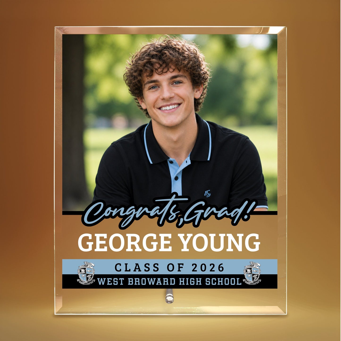 West Broward High School Glass Plaque Design 2