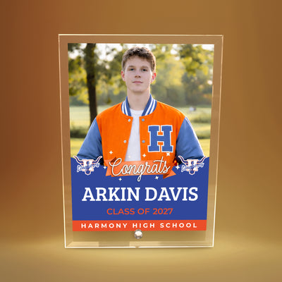 Harmony High School Glass Plaque Design 6