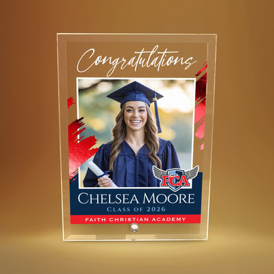 Faith Christian Academy Glass Plaque Design 5