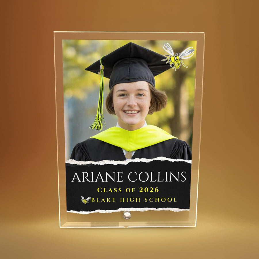 Blake High School Glass Plaque Design 3