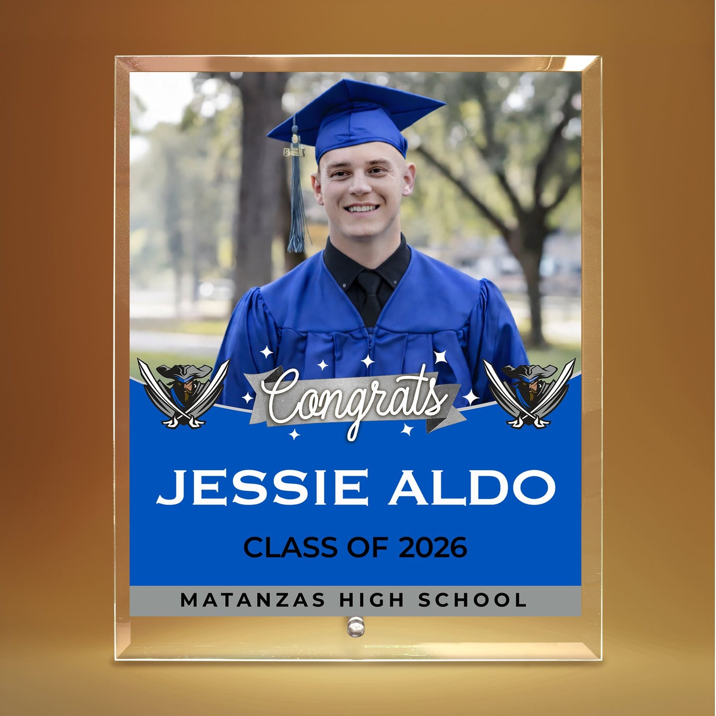 Matanzas High School Glass Plaque Design 6