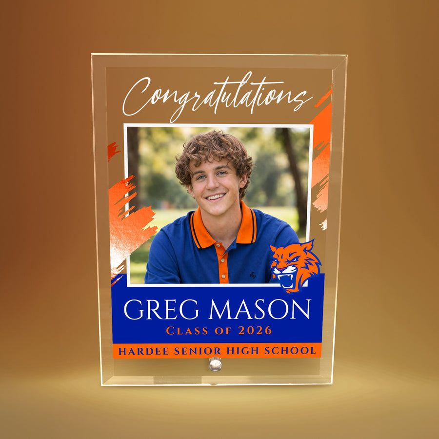 Hardee Senior High School Glass Plaque Design 5