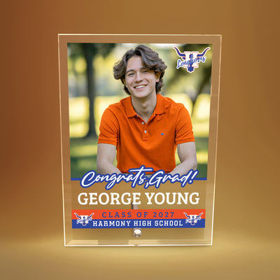 Harmony High School Glass Plaque Design 2