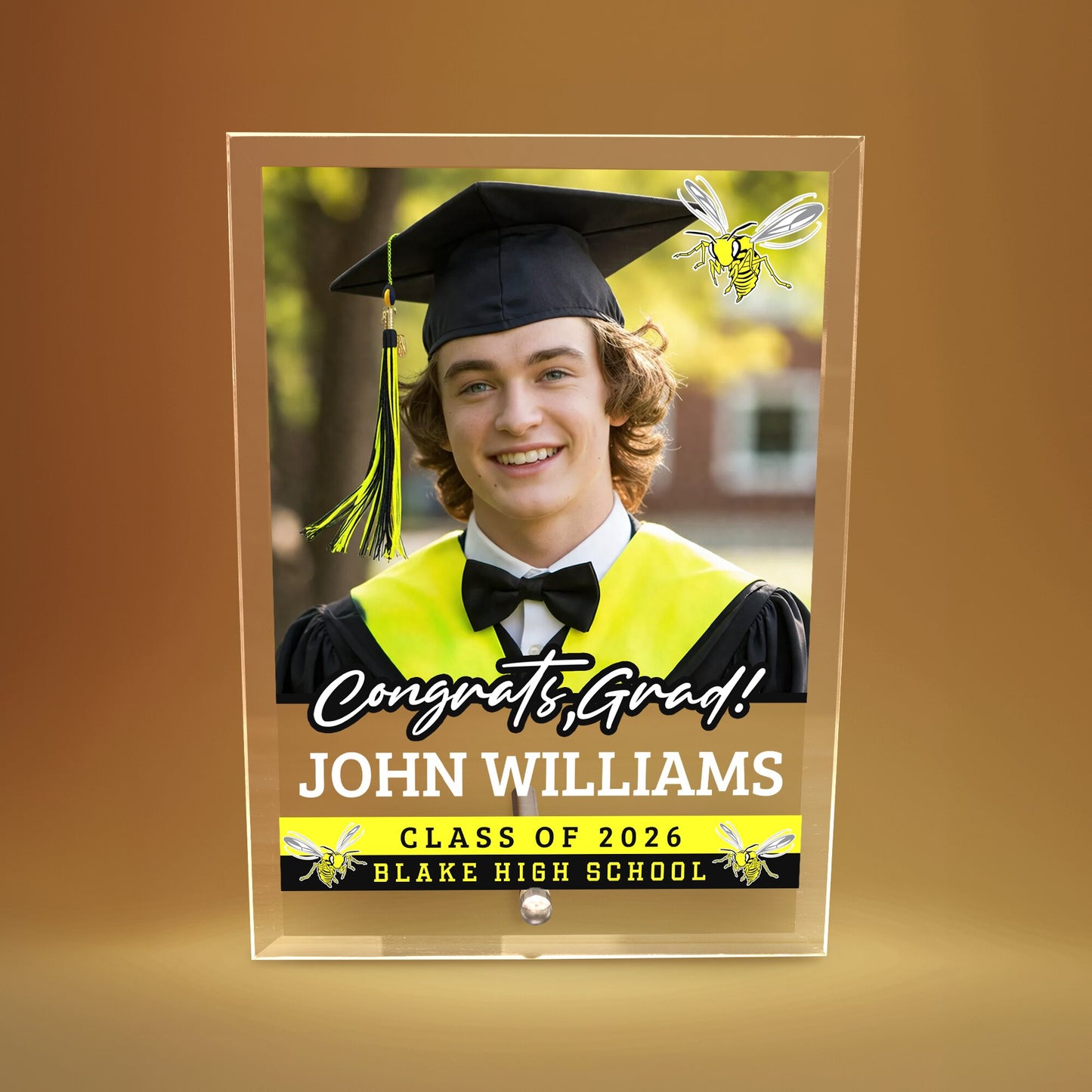 Blake High School Glass Plaque Design 2