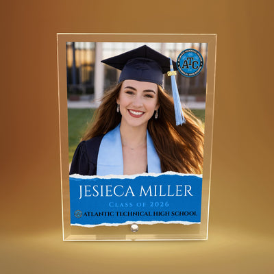 Atlantic Technical High School Glass Plaque Design 3