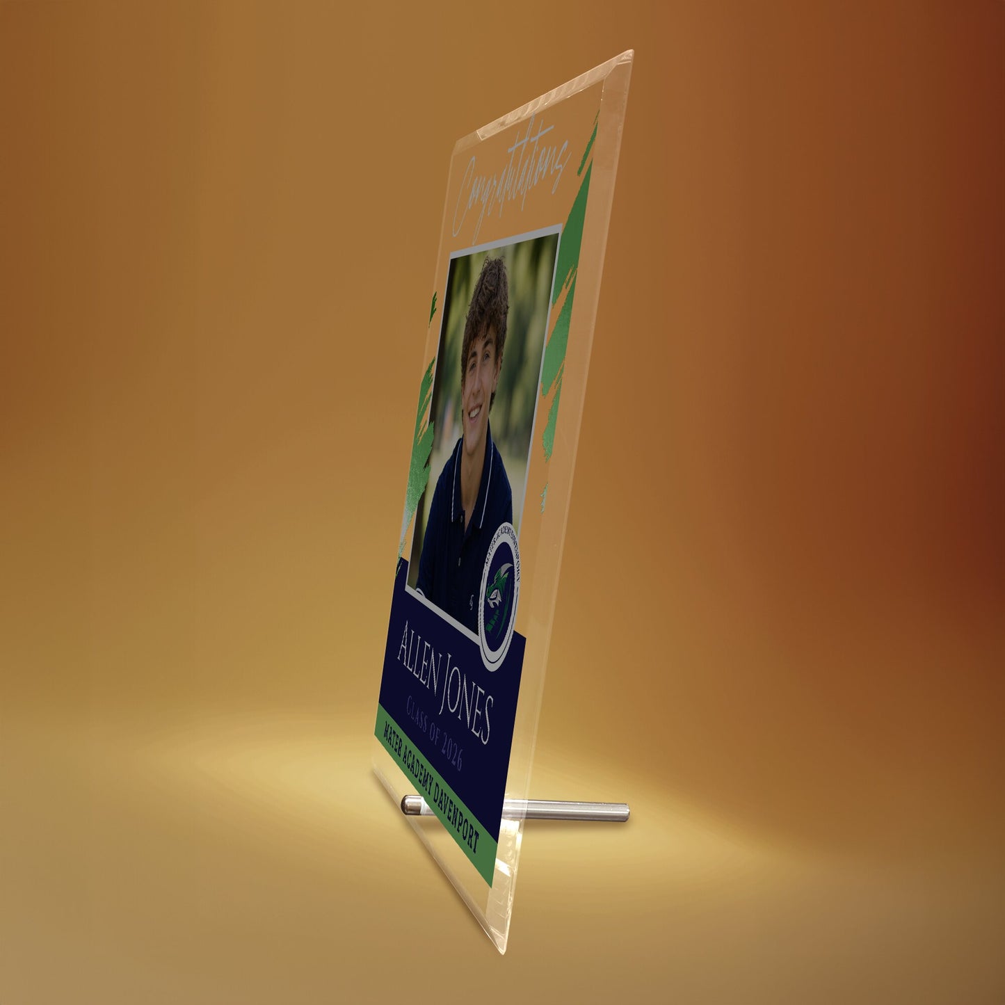 Mater Academy Davenport Glass Plaque Design 5