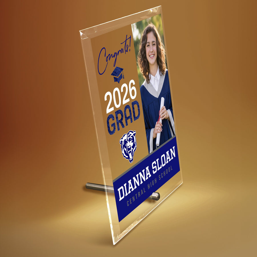 Central High School Glass Plaque Design 4