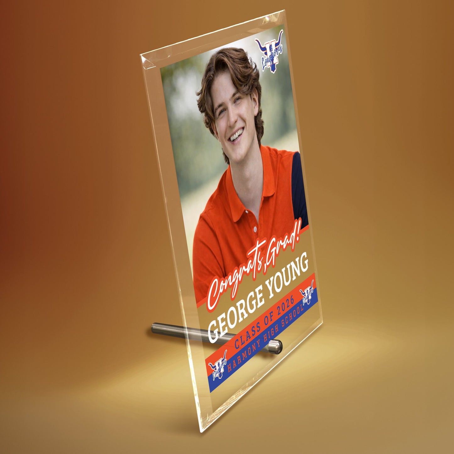 Harmony High School Glass Plaque Design 2
