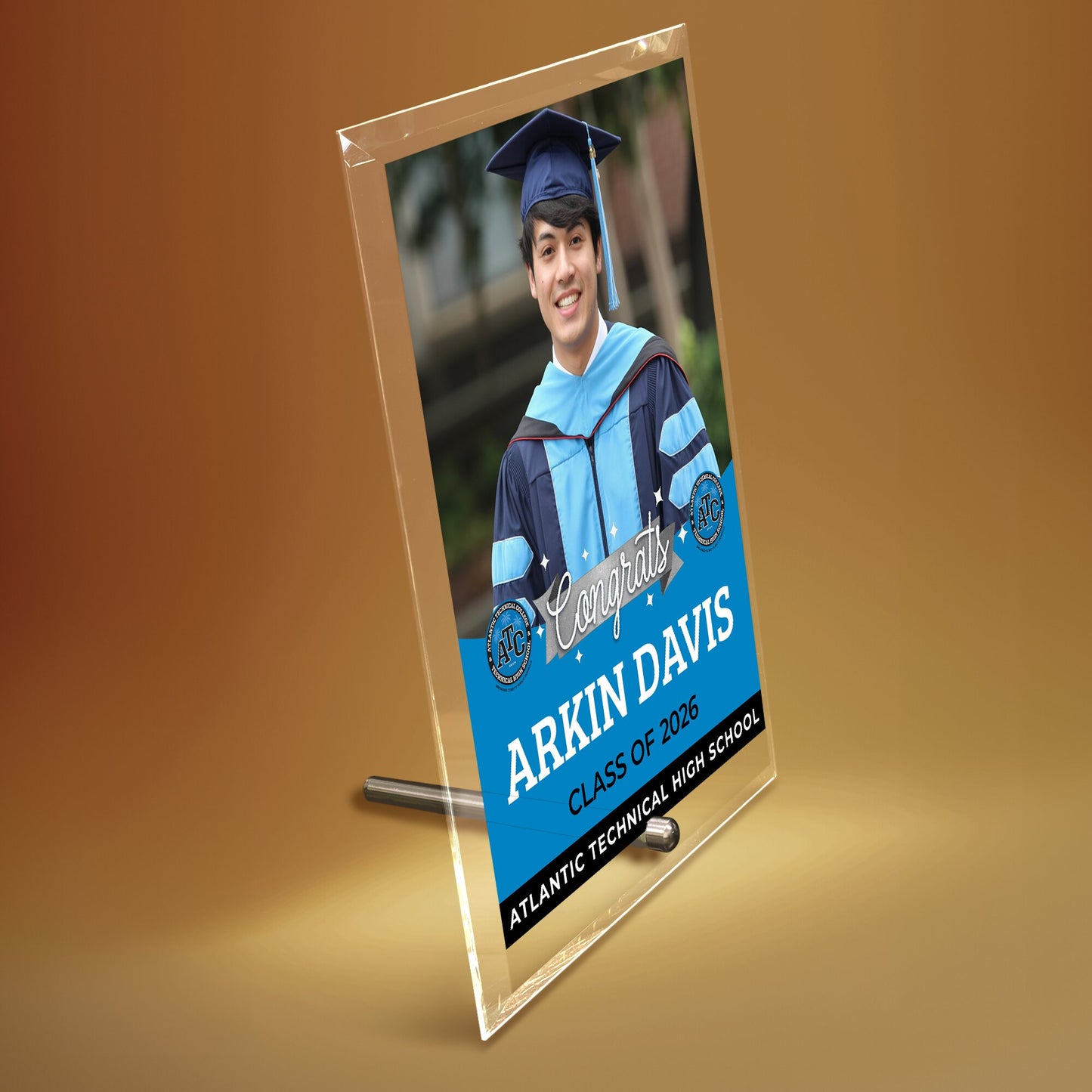 Atlantic Technical High School Glass Plaque Design 6