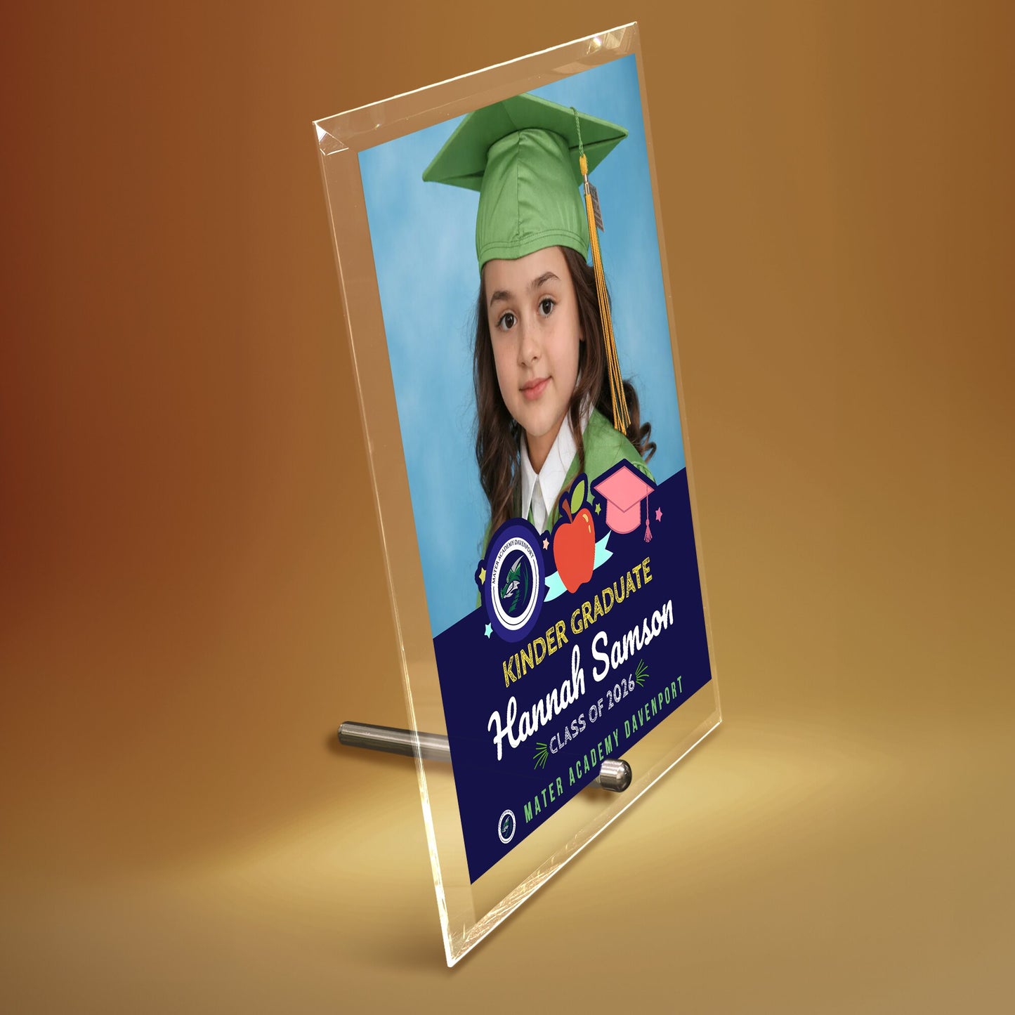 Mater Academy Davenport Kindergarten Glass Plaque Design 3