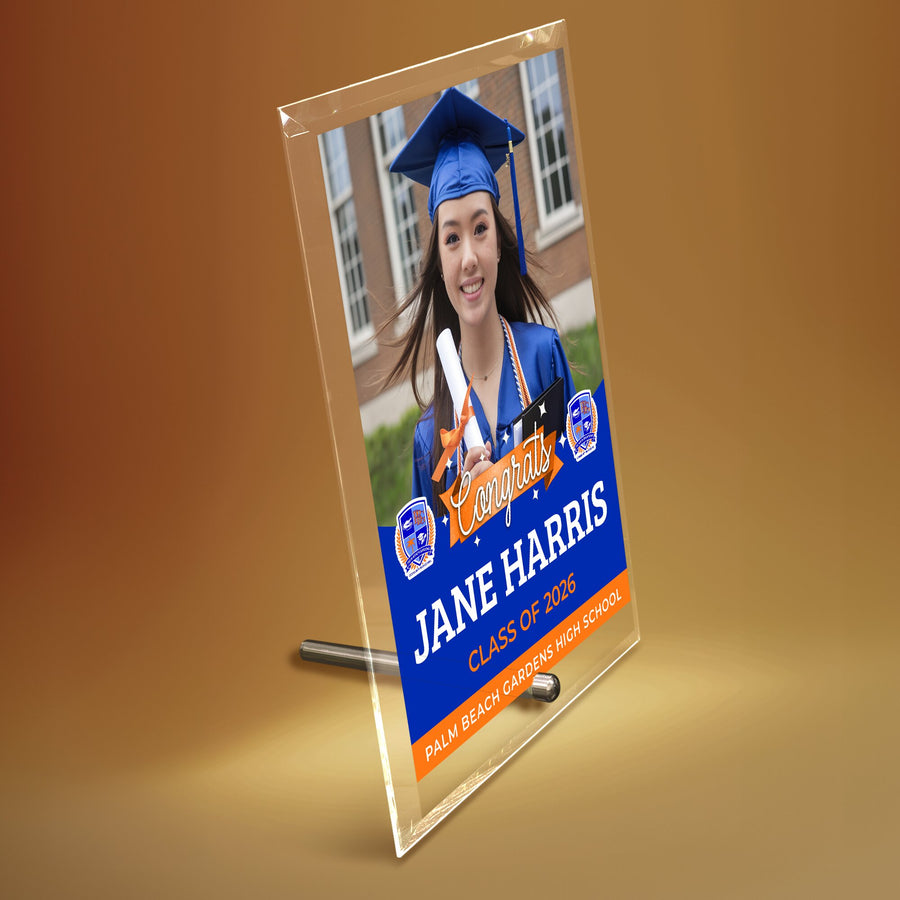 Palm Beach Gardens High School Glass Plaque Design 6