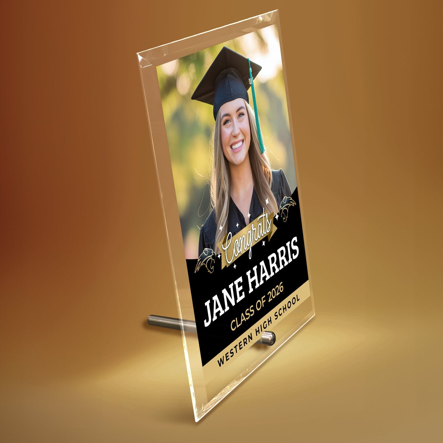 Western High School Glass Plaque Design 6