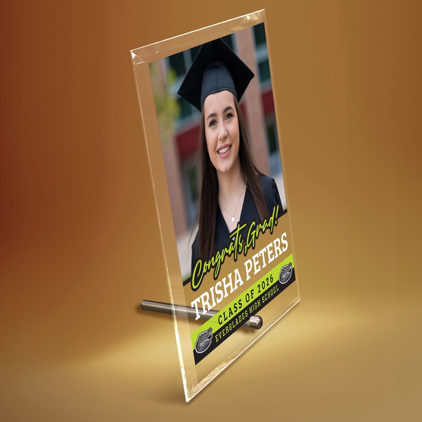 Everglades High School Glass Plaque Design 2