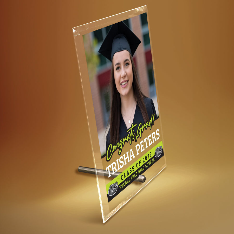 Everglades High School Glass Plaque Design 2