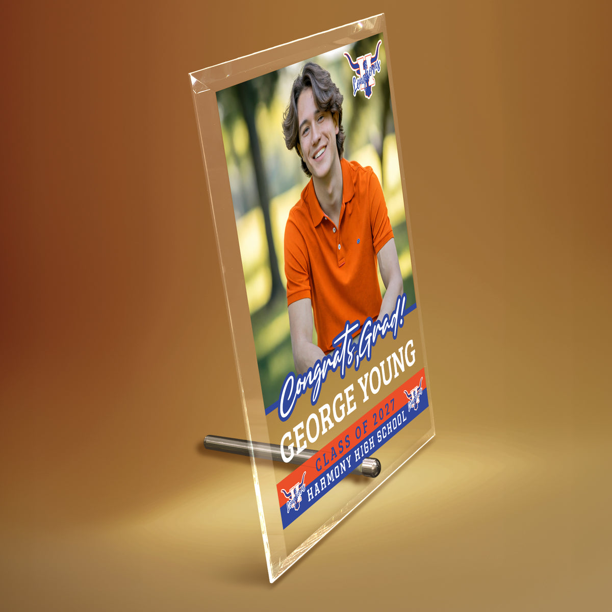 Harmony High School Glass Plaque Design 2